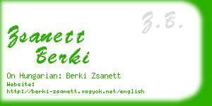 zsanett berki business card